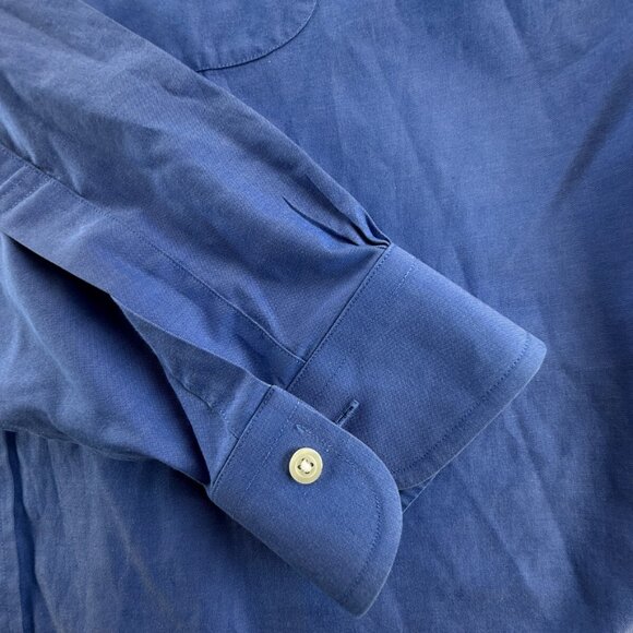 Brooks Brothers Button-Down Traditional 16 32 Cotton Blue Non-Iron Shirt Mens - Picture 11 of 13